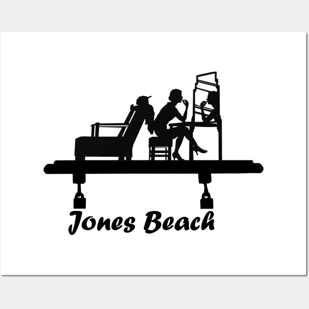 Jones Beach Art Deco Sign - Girl in the Mirror Wall Art by Mackabee Designs